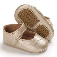 Soft Leather Baby Moccasins Shoes Newborn Rubber Sole First Walkers Floral Border Toddler Shoes Infant Girls Anti-slip Prewalker