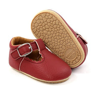 Soft Leather Baby Moccasins Shoes Newborn Rubber Sole First Walkers Floral Border Toddler Shoes Infant Girls Anti-slip Prewalker