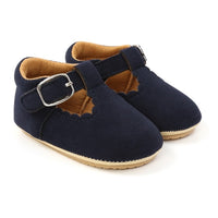 Soft Leather Baby Moccasins Shoes Newborn Rubber Sole First Walkers Floral Border Toddler Shoes Infant Girls Anti-slip Prewalker