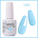 Clou Beaute Gel Nail Polish 15ml Base Foundation and No Wipe Top Coat Transparent Primer Soak off Lacquer Rose Gold Varnish