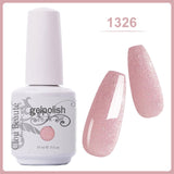 Clou Beaute Gel Nail Polish 15ml Base Foundation and No Wipe Top Coat Transparent Primer Soak off Lacquer Rose Gold Varnish