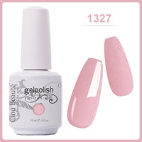 Clou Beaute Gel Nail Polish 15ml Base Foundation and No Wipe Top Coat Transparent Primer Soak off Lacquer Rose Gold Varnish