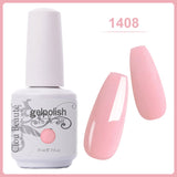 Clou Beaute Gel Nail Polish 15ml Base Foundation and No Wipe Top Coat Transparent Primer Soak off Lacquer Rose Gold Varnish