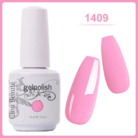 Clou Beaute Gel Nail Polish 15ml Base Foundation and No Wipe Top Coat Transparent Primer Soak off Lacquer Rose Gold Varnish
