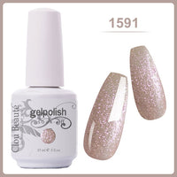 Clou Beaute Gel Nail Polish 15ml Base Foundation and No Wipe Top Coat Transparent Primer Soak off Lacquer Rose Gold Varnish