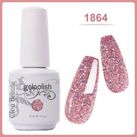 Clou Beaute Gel Nail Polish 15ml Base Foundation and No Wipe Top Coat Transparent Primer Soak off Lacquer Rose Gold Varnish