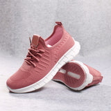 Women's Sneakers Air Mesh Woman Autumn Shoes Lace up Walking Spring Tennis Female Knitting Breathable Ladies Vulcanized Shoes