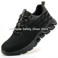 High Quality Men's Boots Safety Shoes Steel Toe Puncture-Proof Work Boots Lightweight Safety Work Shoes Men Indestructible Shoes