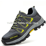 High Quality Men's Boots Safety Shoes Steel Toe Puncture-Proof Work Boots Lightweight Safety Work Shoes Men Indestructible Shoes