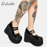 Lolita Shoes Cute Mary Janes Pumps Platform Wedges Women Shoes Large Size 43 Pumps Sweet Gothic Punk Shoes Woman