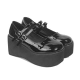 Lolita Shoes Cute Mary Janes Pumps Platform Wedges Women Shoes Large Size 43 Pumps Sweet Gothic Punk Shoes Woman