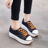 Large Size 43 Canvas Shoes Women Fashion High Top Sneakers Spring Female Footwear Pumps Platform Vulcanized Shoes