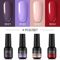 NAILWIND Manicure Gel Set 6Pcs/Kit 8ml Hybrid Semi Permanent UV LED Base Top Coat Nail Gel For Nail Art Gel Nail Polish Set