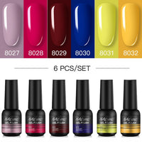 NAILWIND Manicure Gel Set 6Pcs/Kit 8ml Hybrid Semi Permanent UV LED Base Top Coat Nail Gel For Nail Art Gel Nail Polish Set