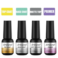 NAILWIND Manicure Gel Set 6Pcs/Kit 8ml Hybrid Semi Permanent UV LED Base Top Coat Nail Gel For Nail Art Gel Nail Polish Set