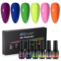 NAILWIND Manicure Gel Set 6Pcs/Kit 8ml Hybrid Semi Permanent UV LED Base Top Coat Nail Gel For Nail Art Gel Nail Polish Set