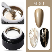BORN PRETTY Metallic Gel Nail Polish Flower Painting Carving Gel Soak Off UV LED Polish Nail Art Gel Varnish Wire Spider Gel