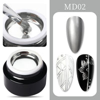 BORN PRETTY Metallic Gel Nail Polish Flower Painting Carving Gel Soak Off UV LED Polish Nail Art Gel Varnish Wire Spider Gel