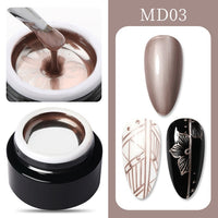 BORN PRETTY Metallic Gel Nail Polish Flower Painting Carving Gel Soak Off UV LED Polish Nail Art Gel Varnish Wire Spider Gel
