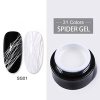 BORN PRETTY Metallic Gel Nail Polish Flower Painting Carving Gel Soak Off UV LED Polish Nail Art Gel Varnish Wire Spider Gel