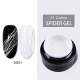 BORN PRETTY Metallic Gel Nail Polish Flower Painting Carving Gel Soak Off UV LED Polish Nail Art Gel Varnish Wire Spider Gel