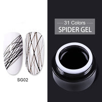 BORN PRETTY Metallic Gel Nail Polish Flower Painting Carving Gel Soak Off UV LED Polish Nail Art Gel Varnish Wire Spider Gel