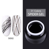 BORN PRETTY Metallic Gel Nail Polish Flower Painting Carving Gel Soak Off UV LED Polish Nail Art Gel Varnish Wire Spider Gel
