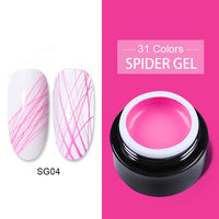 BORN PRETTY Metallic Gel Nail Polish Flower Painting Carving Gel Soak Off UV LED Polish Nail Art Gel Varnish Wire Spider Gel