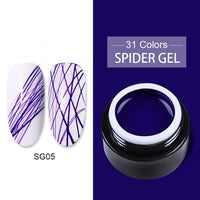 BORN PRETTY Metallic Gel Nail Polish Flower Painting Carving Gel Soak Off UV LED Polish Nail Art Gel Varnish Wire Spider Gel