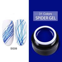 BORN PRETTY Metallic Gel Nail Polish Flower Painting Carving Gel Soak Off UV LED Polish Nail Art Gel Varnish Wire Spider Gel
