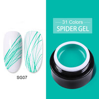 BORN PRETTY Metallic Gel Nail Polish Flower Painting Carving Gel Soak Off UV LED Polish Nail Art Gel Varnish Wire Spider Gel