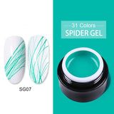 BORN PRETTY Metallic Gel Nail Polish Flower Painting Carving Gel Soak Off UV LED Polish Nail Art Gel Varnish Wire Spider Gel