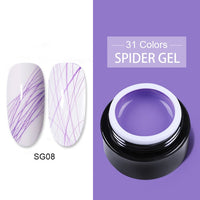 BORN PRETTY Metallic Gel Nail Polish Flower Painting Carving Gel Soak Off UV LED Polish Nail Art Gel Varnish Wire Spider Gel