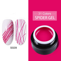 BORN PRETTY Metallic Gel Nail Polish Flower Painting Carving Gel Soak Off UV LED Polish Nail Art Gel Varnish Wire Spider Gel