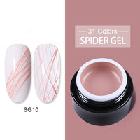 BORN PRETTY Metallic Gel Nail Polish Flower Painting Carving Gel Soak Off UV LED Polish Nail Art Gel Varnish Wire Spider Gel