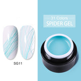 BORN PRETTY Metallic Gel Nail Polish Flower Painting Carving Gel Soak Off UV LED Polish Nail Art Gel Varnish Wire Spider Gel