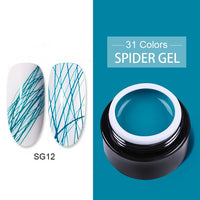BORN PRETTY Metallic Gel Nail Polish Flower Painting Carving Gel Soak Off UV LED Polish Nail Art Gel Varnish Wire Spider Gel