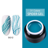 BORN PRETTY Metallic Gel Nail Polish Flower Painting Carving Gel Soak Off UV LED Polish Nail Art Gel Varnish Wire Spider Gel