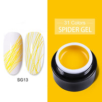 BORN PRETTY Metallic Gel Nail Polish Flower Painting Carving Gel Soak Off UV LED Polish Nail Art Gel Varnish Wire Spider Gel