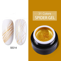 BORN PRETTY Metallic Gel Nail Polish Flower Painting Carving Gel Soak Off UV LED Polish Nail Art Gel Varnish Wire Spider Gel