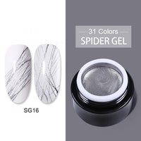 BORN PRETTY Metallic Gel Nail Polish Flower Painting Carving Gel Soak Off UV LED Polish Nail Art Gel Varnish Wire Spider Gel