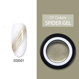 BORN PRETTY Metallic Gel Nail Polish Flower Painting Carving Gel Soak Off UV LED Polish Nail Art Gel Varnish Wire Spider Gel