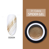BORN PRETTY Metallic Gel Nail Polish Flower Painting Carving Gel Soak Off UV LED Polish Nail Art Gel Varnish Wire Spider Gel