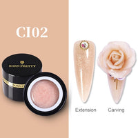 BORN PRETTY Metallic Gel Nail Polish Flower Painting Carving Gel Soak Off UV LED Polish Nail Art Gel Varnish Wire Spider Gel