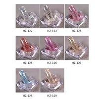 Nail Art DIY New Hot Platinum Powder 3D Mixed 8 Color Nail Dust Sets Glitter Siliver Sequins Flakes Manicure Decoration