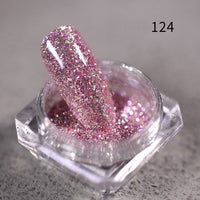 Nail Art DIY New Hot Platinum Powder 3D Mixed 8 Color Nail Dust Sets Glitter Siliver Sequins Flakes Manicure Decoration