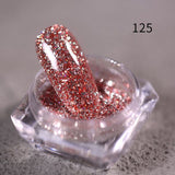 Nail Art DIY New Hot Platinum Powder 3D Mixed 8 Color Nail Dust Sets Glitter Siliver Sequins Flakes Manicure Decoration
