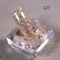 Nail Art DIY New Hot Platinum Powder 3D Mixed 8 Color Nail Dust Sets Glitter Siliver Sequins Flakes Manicure Decoration