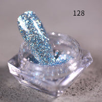Nail Art DIY New Hot Platinum Powder 3D Mixed 8 Color Nail Dust Sets Glitter Siliver Sequins Flakes Manicure Decoration