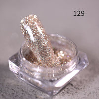 Nail Art DIY New Hot Platinum Powder 3D Mixed 8 Color Nail Dust Sets Glitter Siliver Sequins Flakes Manicure Decoration